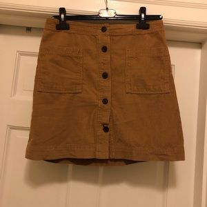 Gap corduroy button skirt
